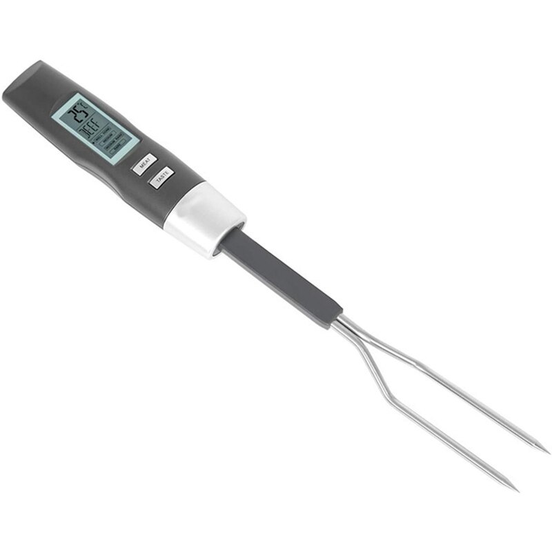 Thermomètre à fourchette pour barbecue en acier inoxydable.