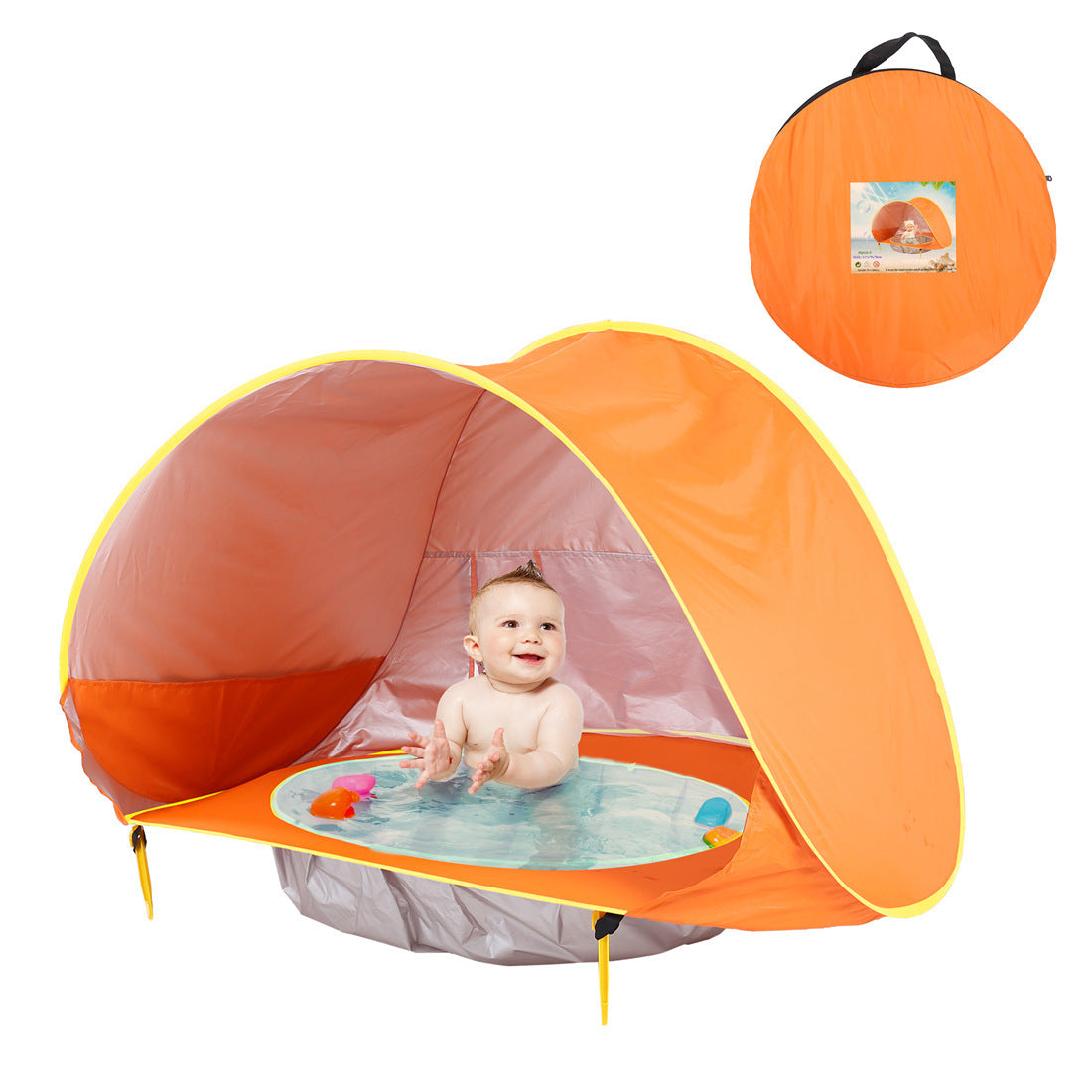 Tente de plage pour bébé avec piscine